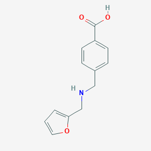 molecular formula C13H13NO3 B499378 4-{[(Furan-2-ylmethyl)amino]methyl}benzoic acid 