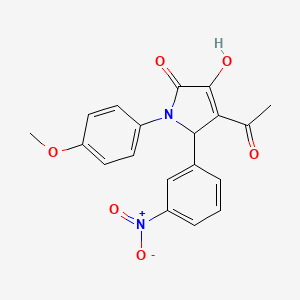 4-ACETYL-3-HYDROXY-1-(4-METHOXYPHENYL)-5-(3-NITROPHENYL)-2,5-DIHYDRO-1H-PYRROL-2-ONE