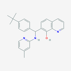 7-[(4-TERT-BUTYLPHENYL)[(4-METHYLPYRIDIN-2-YL)AMINO]METHYL]QUINOLIN-8-OL