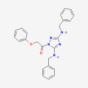 1-[3,5-bis(benzylamino)-1H-1,2,4-triazol-1-yl]-2-phenoxyethanone