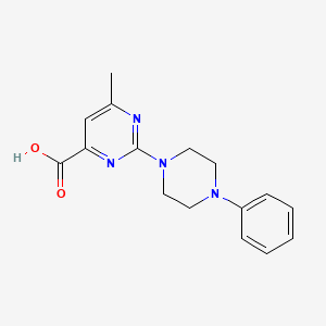 6-methyl-2-(4-phenyl-1-piperazinyl)-4-pyrimidinecarboxylic acid