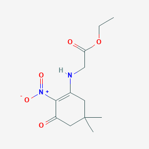 Ethyl 2-[(5,5-dimethyl-2-nitro-3-oxocyclohexen-1-yl)amino]acetate