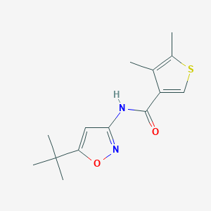 molecular formula C14H18N2O2S B4994020 N-(5-tert-butyl-1,2-oxazol-3-yl)-4,5-dimethylthiophene-3-carboxamide 