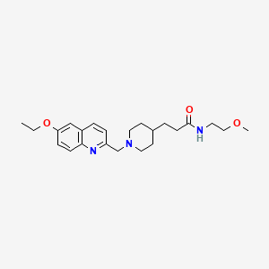 molecular formula C23H33N3O3 B4994050 3-{1-[(6-ethoxy-2-quinolinyl)methyl]-4-piperidinyl}-N-(2-methoxyethyl)propanamide 