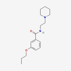 molecular formula C17H26N2O2 B4994095 N-[2-(piperidin-1-yl)ethyl]-3-propoxybenzamide 