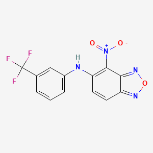 molecular formula C13H7F3N4O3 B4994115 4-nitro-N-[3-(trifluoromethyl)phenyl]-2,1,3-benzoxadiazol-5-amine 