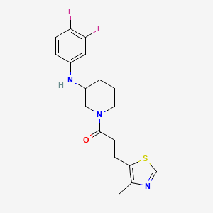 molecular formula C18H21F2N3OS B4994150 N-(3,4-difluorophenyl)-1-[3-(4-methyl-1,3-thiazol-5-yl)propanoyl]-3-piperidinamine 