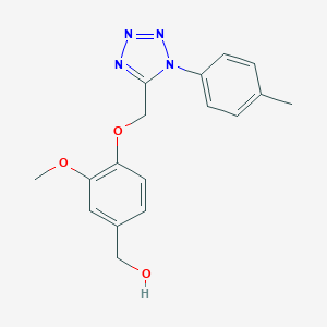 molecular formula C17H18N4O3 B499419 (3-methoxy-4-{[1-(4-methylphenyl)-1H-tetrazol-5-yl]methoxy}phenyl)methanol CAS No. 775294-88-7