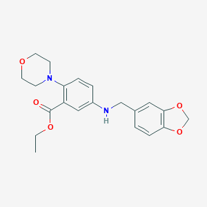 Ethyl 5-(1,3-benzodioxol-5-ylmethylamino)-2-morpholin-4-ylbenzoate