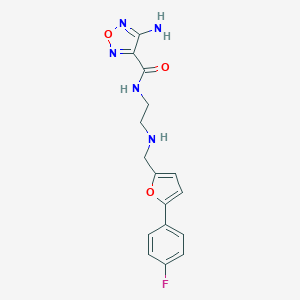 molecular formula C16H16FN5O3 B499424 4-amino-N-[2-({[5-(4-fluorophenyl)-2-furyl]methyl}amino)ethyl]-1,2,5-oxadiazole-3-carboxamide 