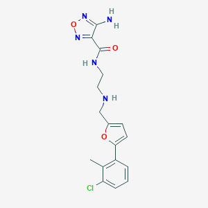 molecular formula C17H18ClN5O3 B499426 4-amino-N-[2-({[5-(3-chloro-2-methylphenyl)-2-furyl]methyl}amino)ethyl]-1,2,5-oxadiazole-3-carboxamide 