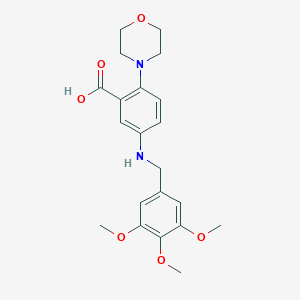 2-(4-Morpholinyl)-5-[(3,4,5-trimethoxybenzyl)amino]benzoic acid