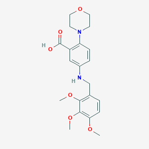 2-(4-Morpholinyl)-5-[(2,3,4-trimethoxybenzyl)amino]benzoic acid