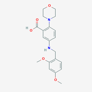 molecular formula C20H24N2O5 B499429 5-[(2,4-Dimethoxybenzyl)amino]-2-(4-morpholinyl)benzoic acid CAS No. 765934-01-8