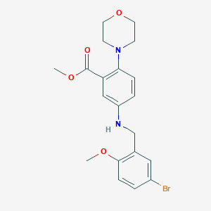 molecular formula C20H23BrN2O4 B499431 Methyl 5-[(5-bromo-2-methoxybenzyl)amino]-2-(4-morpholinyl)benzoate CAS No. 766527-45-1