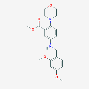 molecular formula C21H26N2O5 B499433 Methyl 5-[(2,4-dimethoxybenzyl)amino]-2-(4-morpholinyl)benzoate CAS No. 767347-30-8