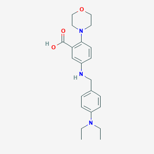 molecular formula C22H29N3O3 B499437 5-{[4-(Diethylamino)benzyl]amino}-2-(4-morpholinyl)benzoic acid CAS No. 767347-04-6