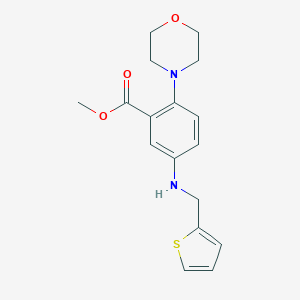 molecular formula C17H20N2O3S B499438 Methyl 2-(4-morpholinyl)-5-[(2-thienylmethyl)amino]benzoate CAS No. 766527-36-0