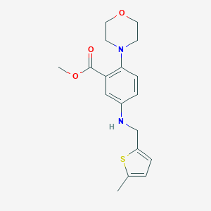 Methyl 5-{[(5-methyl-2-thienyl)methyl]amino}-2-(4-morpholinyl)benzoate