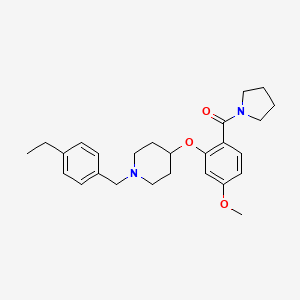 1-(4-ethylbenzyl)-4-[5-methoxy-2-(1-pyrrolidinylcarbonyl)phenoxy]piperidine