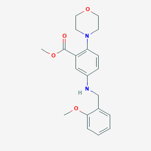 molecular formula C20H24N2O4 B499441 Methyl 5-[(2-methoxybenzyl)amino]-2-(4-morpholinyl)benzoate CAS No. 767347-14-8