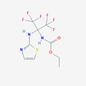 ethyl N-[1,1,1,3,3,3-hexafluoro-2-(1,3-thiazol-2-ylamino)propan-2-yl]carbamate