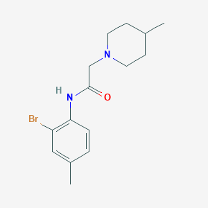 N-(2-bromo-4-methylphenyl)-2-(4-methyl-1-piperidinyl)acetamide