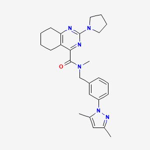 N-[3-(3,5-dimethyl-1H-pyrazol-1-yl)benzyl]-N-methyl-2-(1-pyrrolidinyl)-5,6,7,8-tetrahydro-4-quinazolinecarboxamide