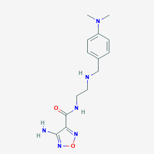 molecular formula C14H20N6O2 B499444 4-amino-N-(2-{[4-(dimethylamino)benzyl]amino}ethyl)-1,2,5-oxadiazole-3-carboxamide 