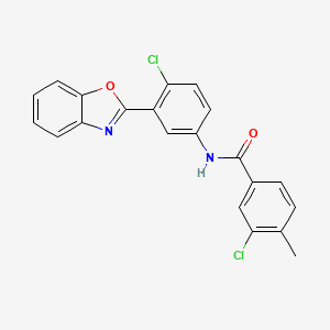 N-[3-(1,3-benzoxazol-2-yl)-4-chlorophenyl]-3-chloro-4-methylbenzamide