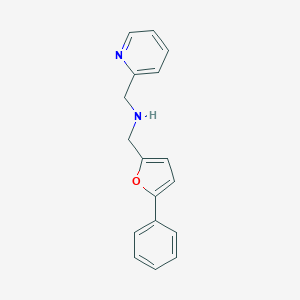 molecular formula C17H16N2O B499445 N-[(5-phenyl-2-furyl)methyl]-N-(2-pyridinylmethyl)amine 
