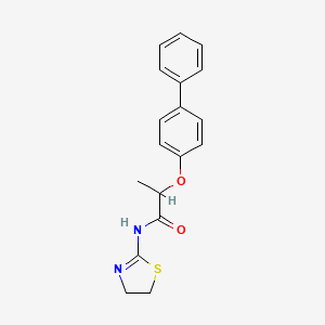 2-(biphenyl-4-yloxy)-N-(4,5-dihydro-1,3-thiazol-2-yl)propanamide