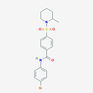 N-(4-bromophenyl)-4-[(2-methyl-1-piperidinyl)sulfonyl]benzamide