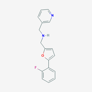 molecular formula C17H15FN2O B499454 1-[5-(2-fluorophenyl)furan-2-yl]-N-(pyridin-3-ylmethyl)methanamine 
