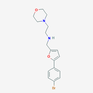 molecular formula C17H21BrN2O2 B499455 N-{[5-(4-bromophenyl)furan-2-yl]methyl}-2-(morpholin-4-yl)ethanamine 