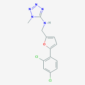 molecular formula C13H11Cl2N5O B499457 N-{[5-(2,4-dichlorophenyl)furan-2-yl]methyl}-1-methyl-1H-tetrazol-5-amine 