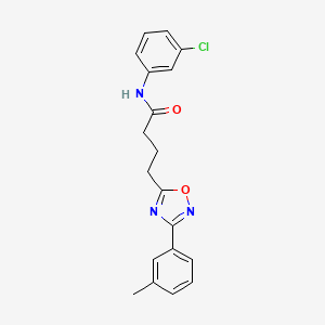 N-(3-chlorophenyl)-4-[3-(3-methylphenyl)-1,2,4-oxadiazol-5-yl]butanamide