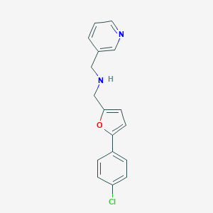 molecular formula C17H15ClN2O B499461 1-[5-(4-chlorophenyl)furan-2-yl]-N-(pyridin-3-ylmethyl)methanamine 