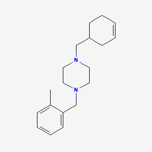 1-(3-cyclohexen-1-ylmethyl)-4-(2-methylbenzyl)piperazine