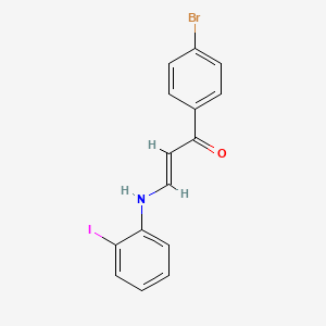 1-(4-bromophenyl)-3-[(2-iodophenyl)amino]-2-propen-1-one