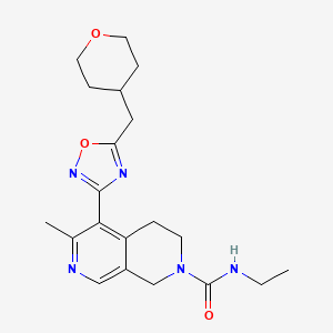 N-ethyl-6-methyl-5-[5-(tetrahydro-2H-pyran-4-ylmethyl)-1,2,4-oxadiazol-3-yl]-3,4-dihydro-2,7-naphthyridine-2(1H)-carboxamide