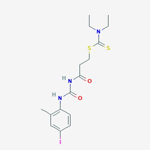 3-({[(4-iodo-2-methylphenyl)amino]carbonyl}amino)-3-oxopropyl diethyldithiocarbamate