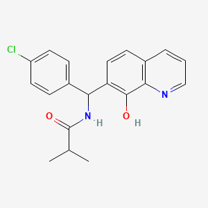 N-[(4-chlorophenyl)(8-hydroxy-7-quinolinyl)methyl]-2-methylpropanamide