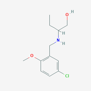 molecular formula C12H18ClNO2 B499474 2-[(5-Chloro-2-methoxybenzyl)amino]-1-butanol 