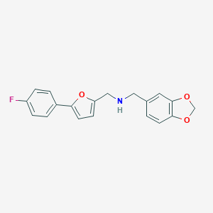1-(1,3-benzodioxol-5-yl)-N-{[5-(4-fluorophenyl)furan-2-yl]methyl}methanamine