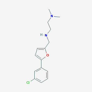 molecular formula C15H19ClN2O B499480 N'-{[5-(3-chlorophenyl)furan-2-yl]methyl}-N,N-dimethylethane-1,2-diamine 