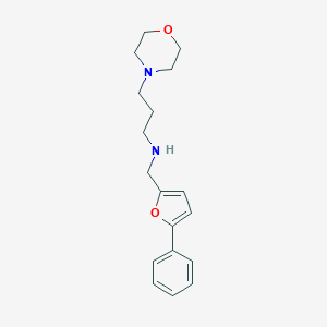 molecular formula C18H24N2O2 B499492 (3-Morpholin-4-ylpropyl)[(5-phenyl-2-furyl)methyl]amine 