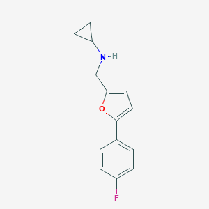 N-{[5-(4-fluorophenyl)furan-2-yl]methyl}cyclopropanamine