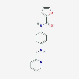 molecular formula C17H15N3O2 B499503 N-{4-[(2-pyridinylmethyl)amino]phenyl}-2-furamide CAS No. 881447-61-6