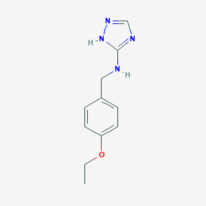 molecular formula C11H14N4O B499507 N-(4-ethoxybenzyl)-1H-1,2,4-triazol-3-amine 